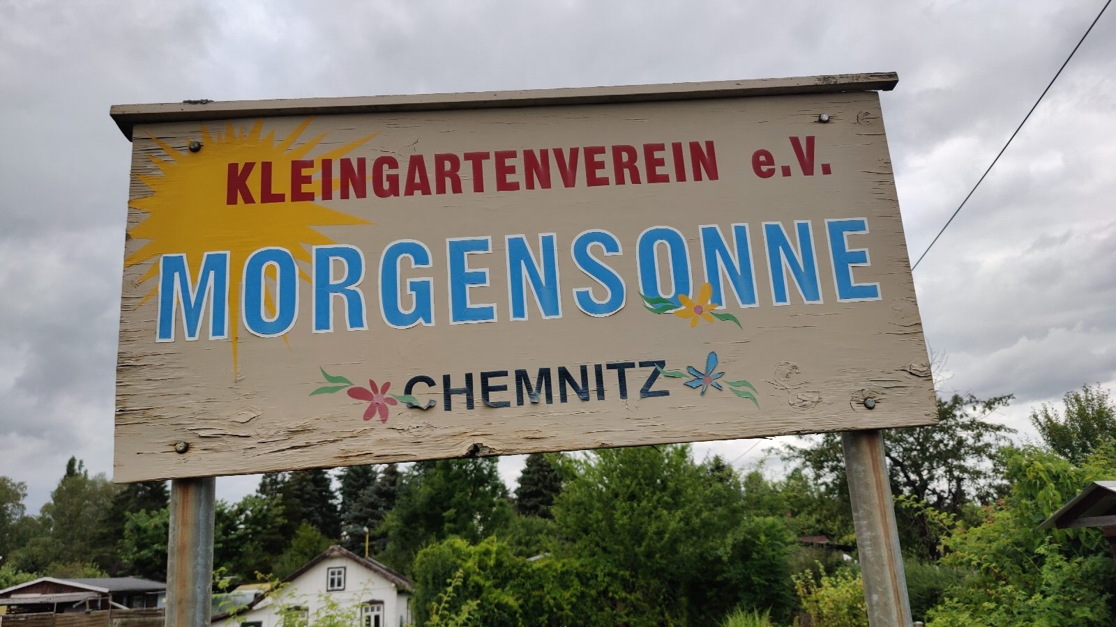Altes Schild, welches zu erneuern war